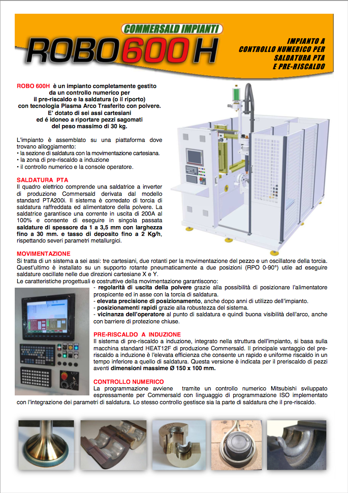 catalogo commersald impianti robo 600 h