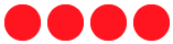 4 bolas rojas
